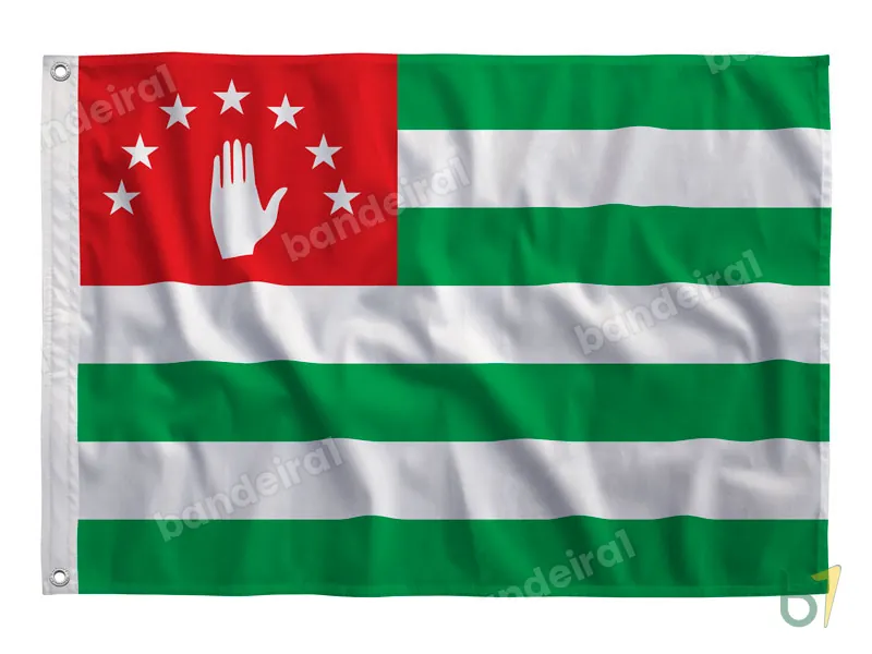 Bandeira da Abecásia — poliéster — vista frontal