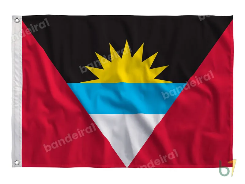 Bandeira de Antígua e Barbuda — poliéster — vista frontal