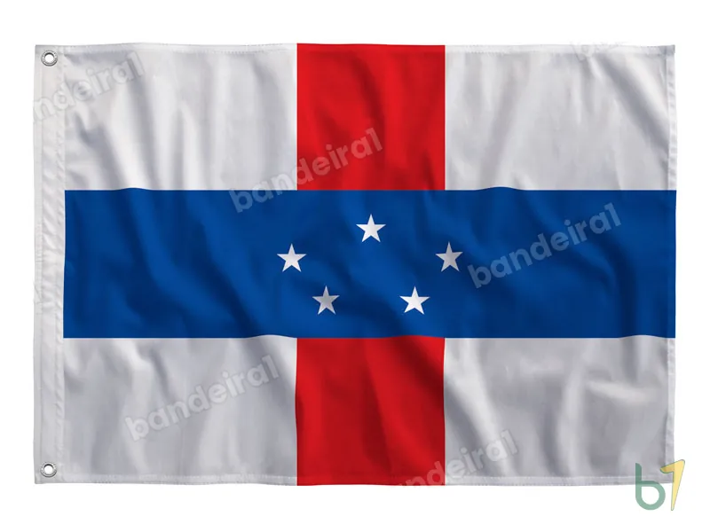 Bandeira das Antilhas Holandesas — poliéster — vista frontal