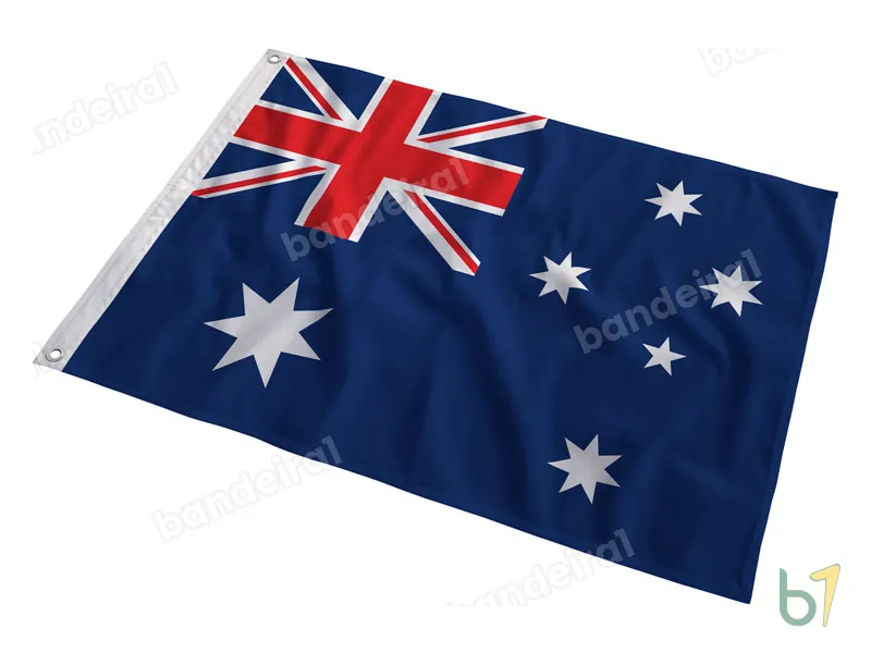 Bandeira da Austrália — poliéster — em movimento