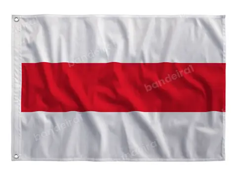 Bandeira de Belarus Histórica (Branco-Vermelho-Branco)