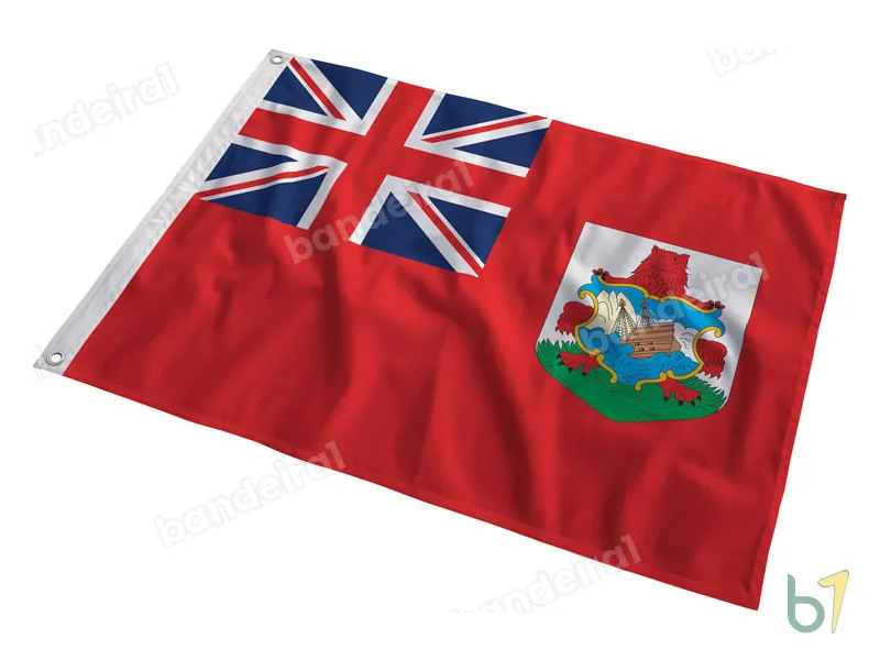 Bandeira das Bermudas — poliéster — em movimento