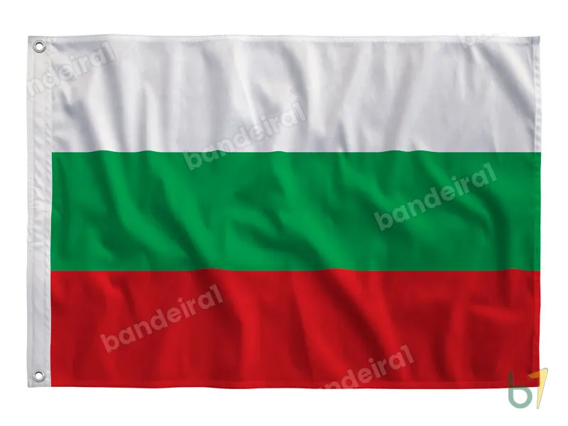 Bandeira da Bulgária — poliéster — vista frontal