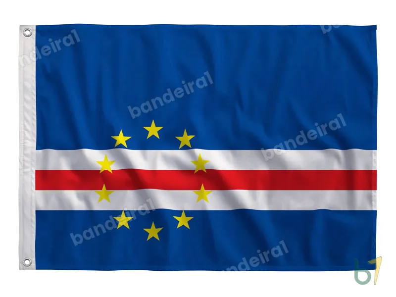 Bandeira de Cabo Verde — poliéster — vista frontal