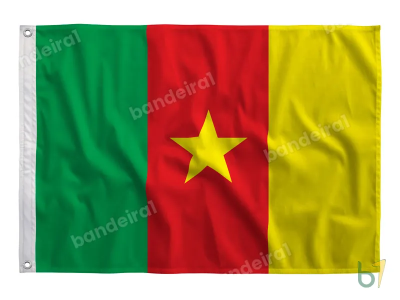 Bandeira de Camarões — poliéster — vista frontal