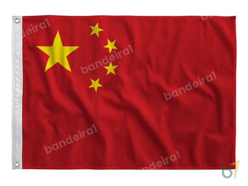Bandeira da China — poliéster — vista frontal