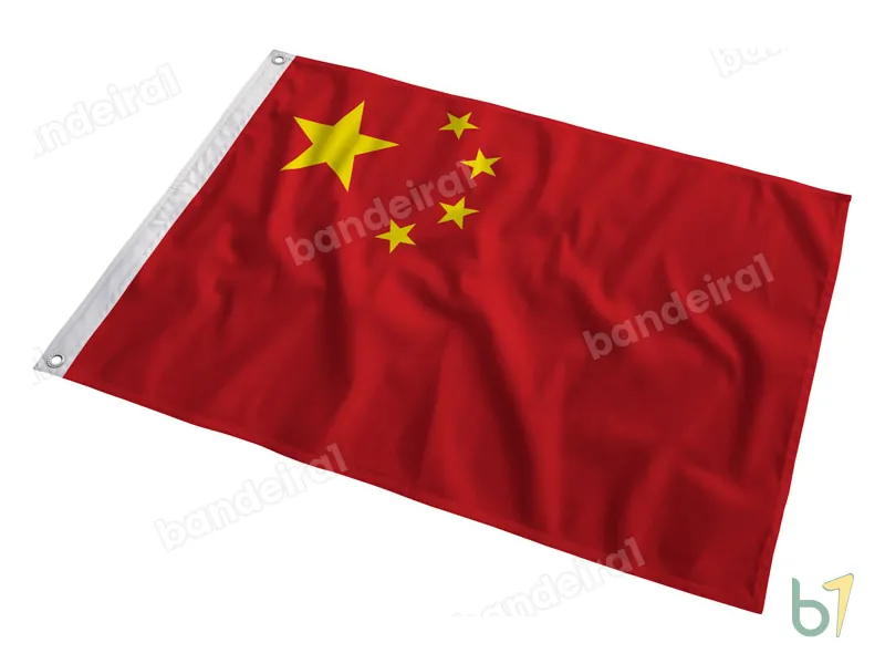Bandeira da China — poliéster — em movimento