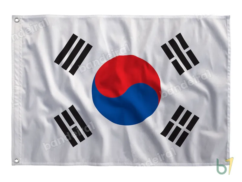 Bandeira da Coreia do Sul — poliéster — vista frontal