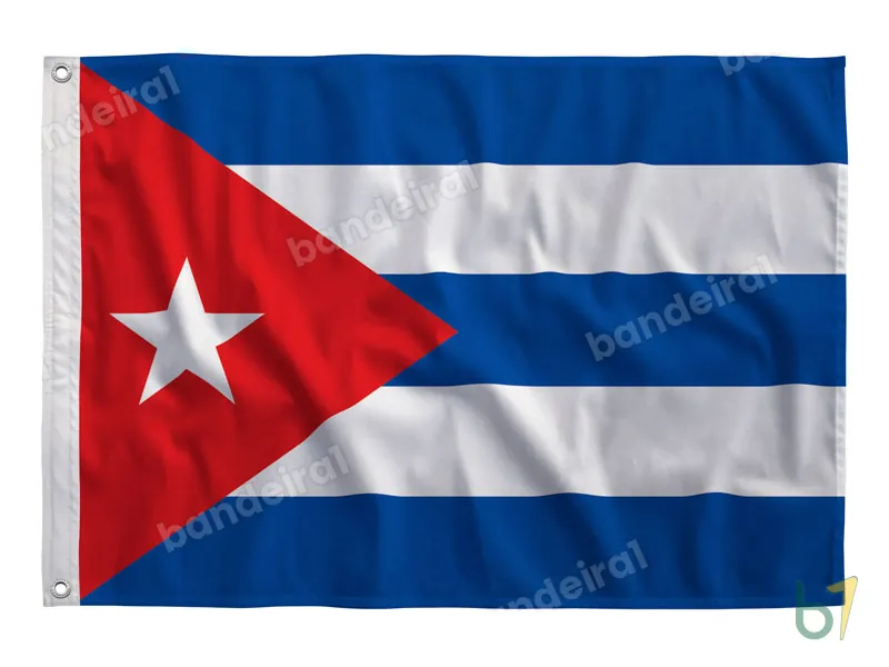Bandeira de Cuba — poliéster — vista frontal