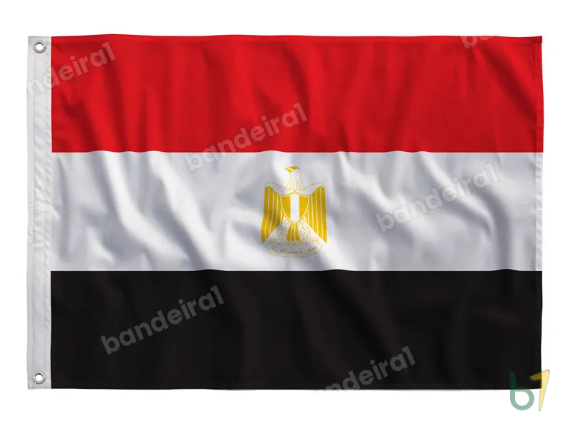 Bandeira do Egito — poliéster — vista frontal