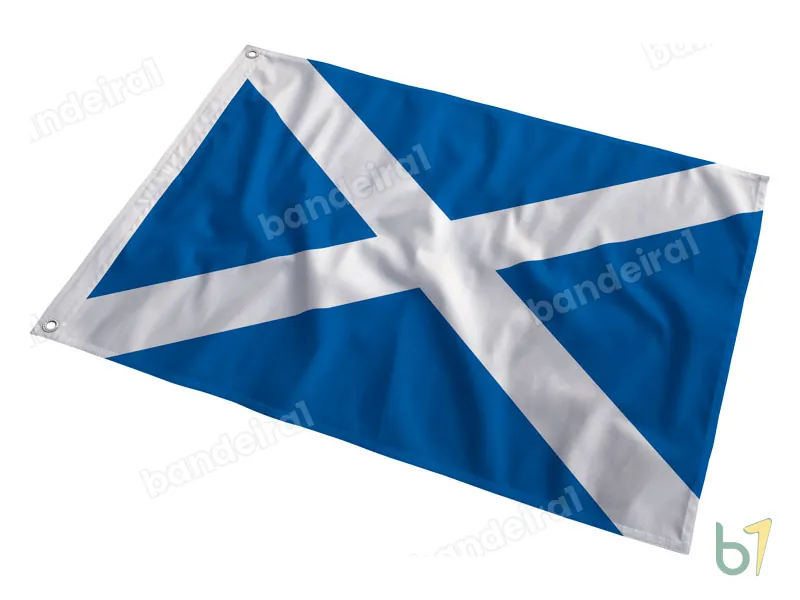 Bandeira da Escócia — poliéster — em movimento