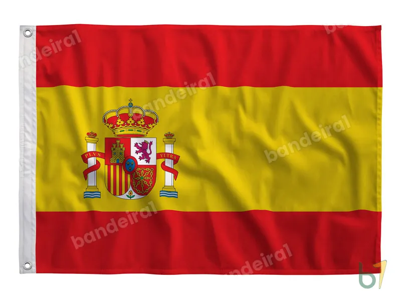 Bandeira da Espanha — poliéster — vista frontal