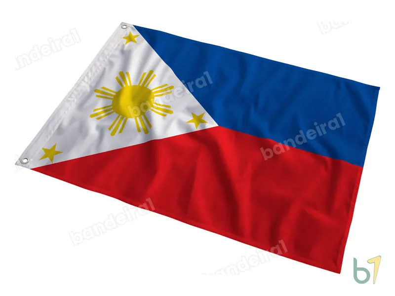 Bandeira das Filipinas — poliéster — em movimento
