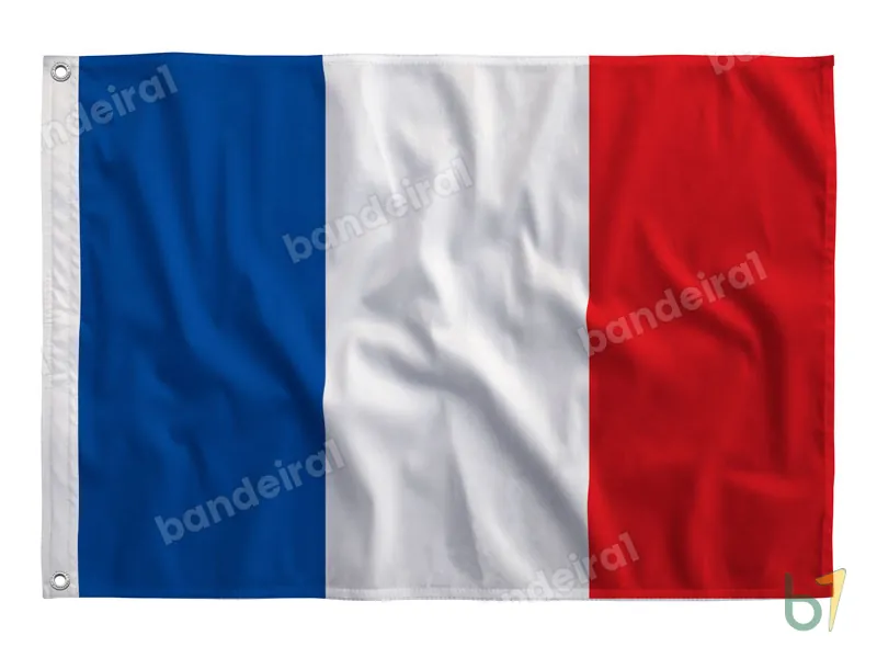 Bandeira da França — poliéster — vista frontal