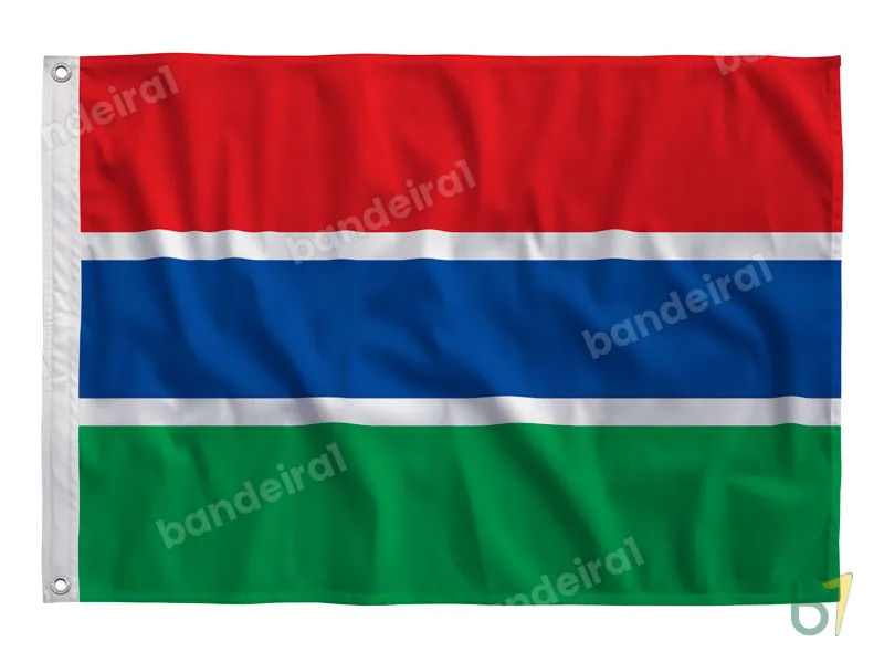 Bandeira da Gâmbia — poliéster — vista frontal