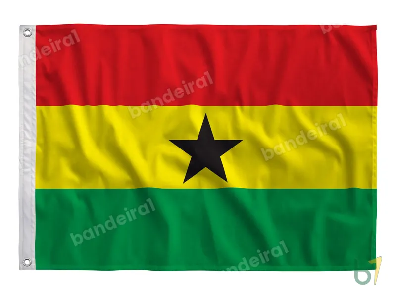 Bandeira de Gana — poliéster — vista frontal