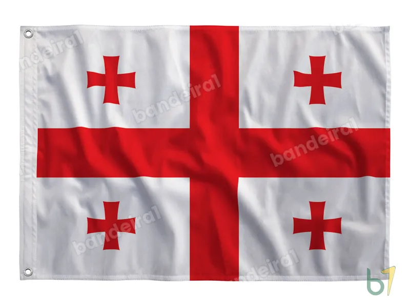 Bandeira da Geórgia — poliéster — vista frontal