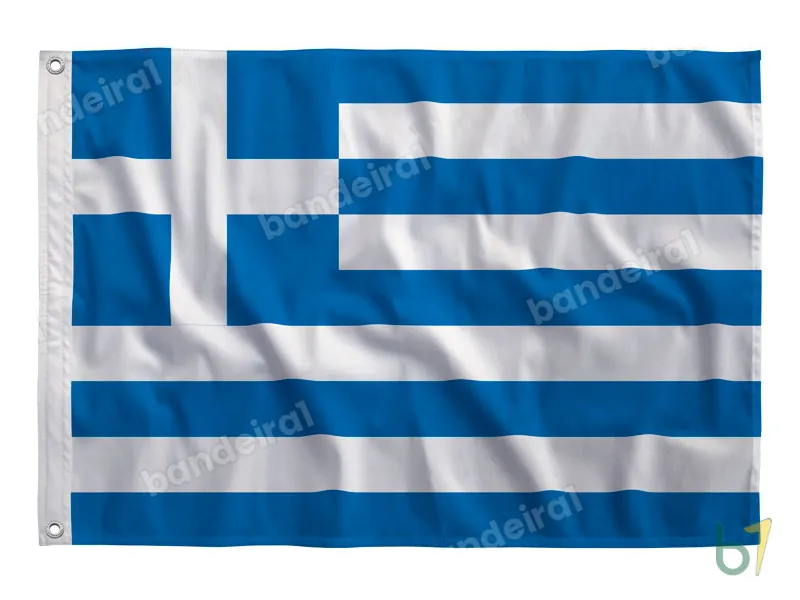Bandeira da Grécia — poliéster — vista frontal