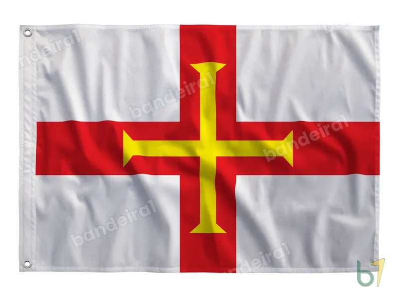 Bandeira de Guernsey — poliéster — vista frontal