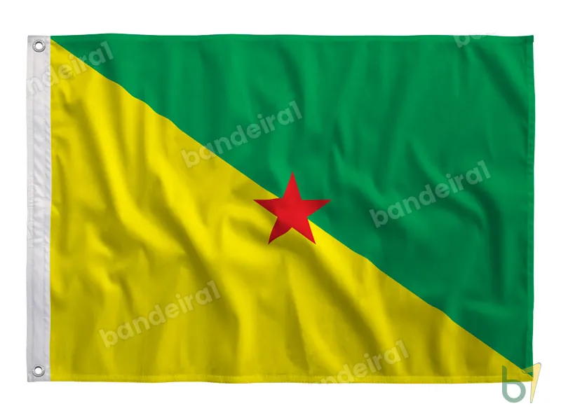 Bandeira da Guiana Francesa — poliéster — vista frontal
