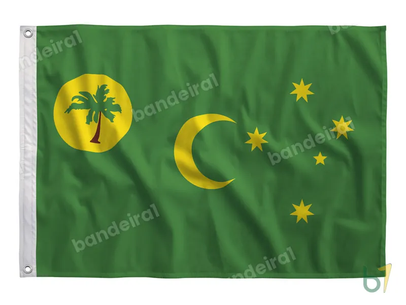 Bandeira das Ilhas Cocos — poliéster — vista frontal