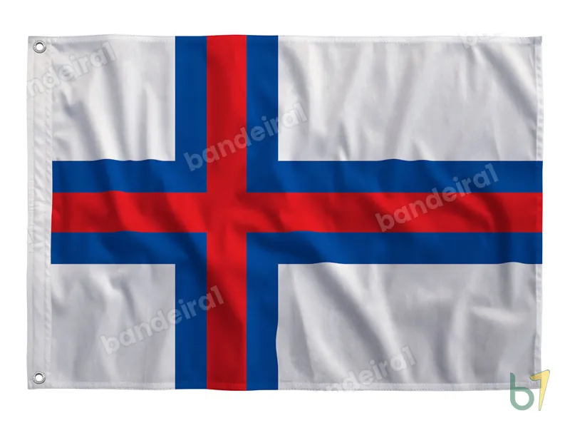 Bandeira das Ilhas Faroé — poliéster — vista frontal