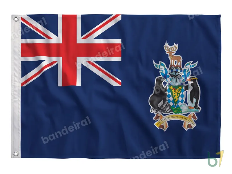 Bandeira das Ilhas Geórgia do Sul — poliéster — vista frontal