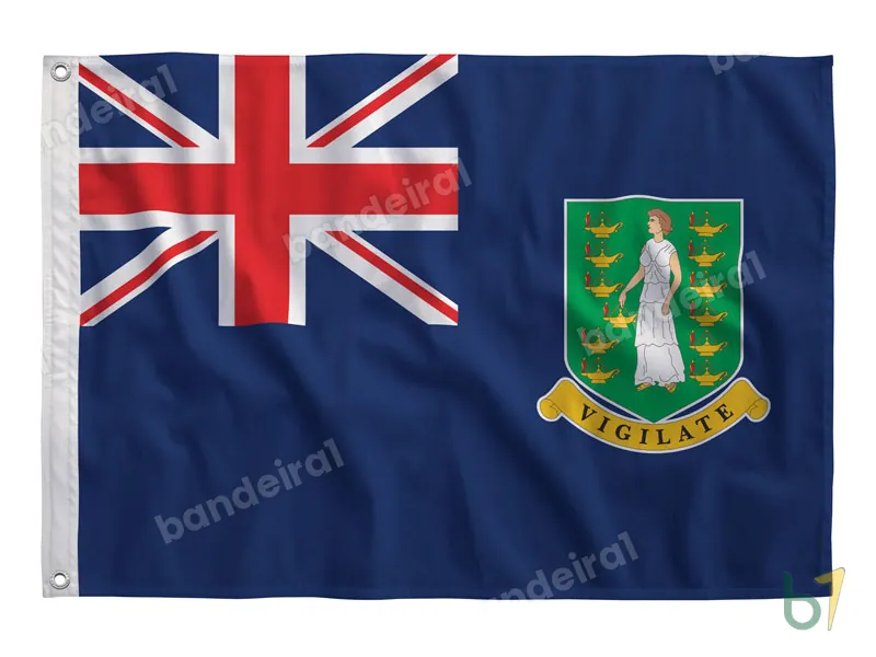 Bandeira das Ilhas Virgens Britânicas — poliéster — vista frontal