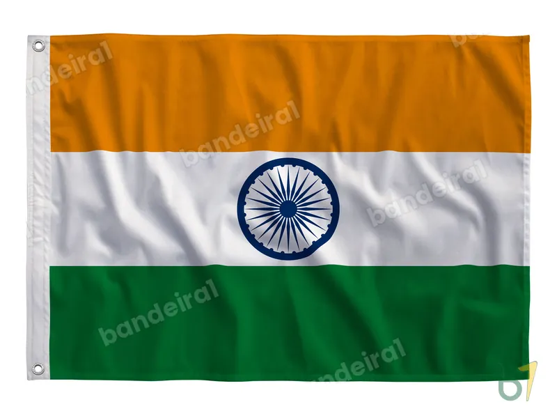 Bandeira da Índia — poliéster — vista frontal