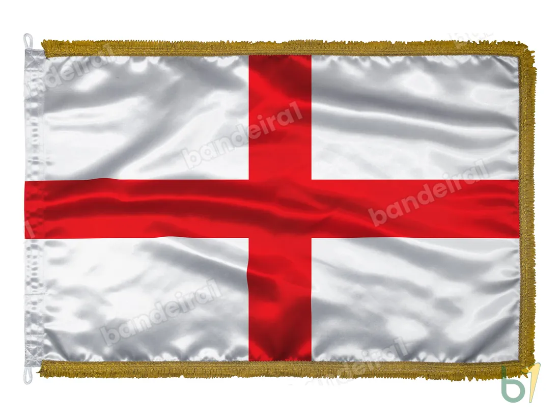 Bandeira da Inglaterra — cetim com franja ouro velho
