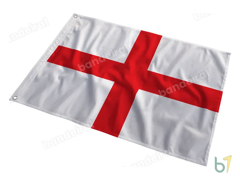 Bandeira da Inglaterra — poliéster — em movimento