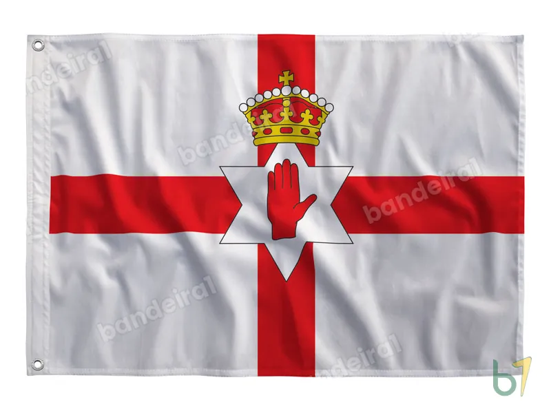 Bandeira da Irlanda do Norte — poliéster — vista frontal
