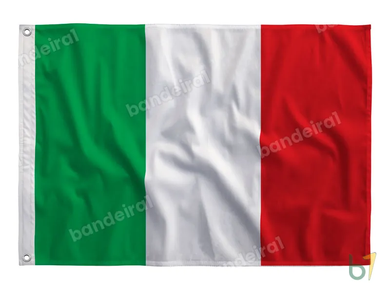Bandeira da Itália — poliéster — vista frontal