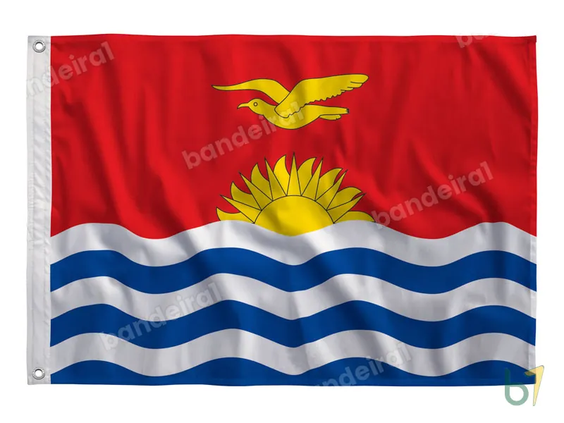 Bandeira de Kiribati — poliéster — vista frontal