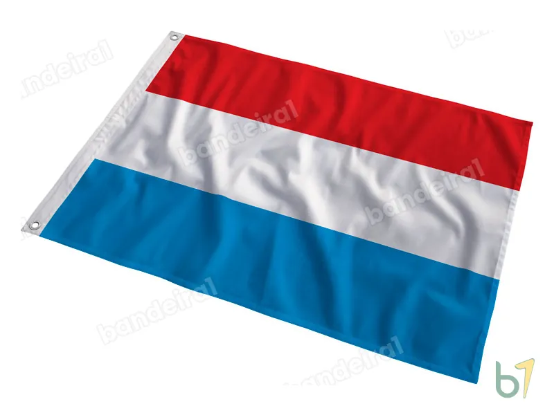 Bandeira de Luxemburgo — poliéster — em movimento