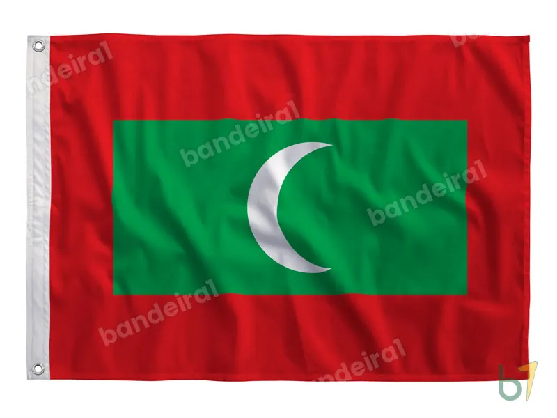 Bandeira das Maldivas — poliéster — vista frontal