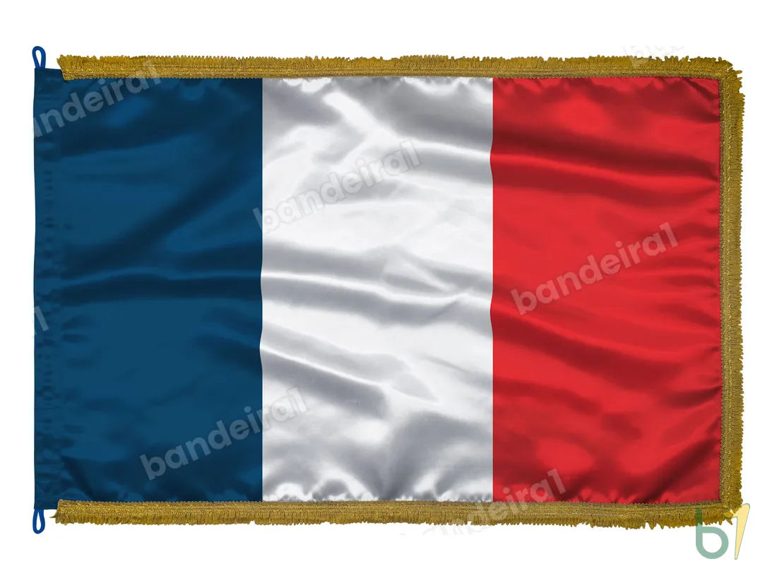 Bandeira da Martinica — cetim com franja ouro velho