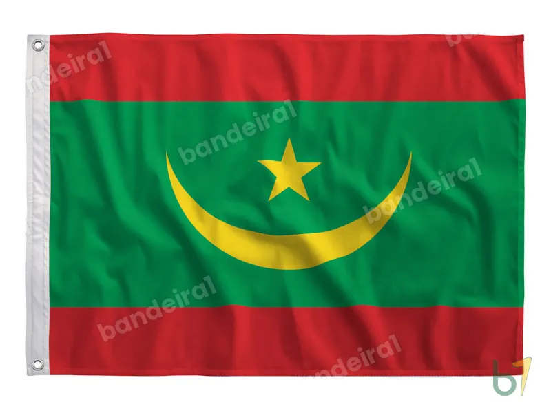 Bandeira da Mauritânia — poliéster — vista frontal