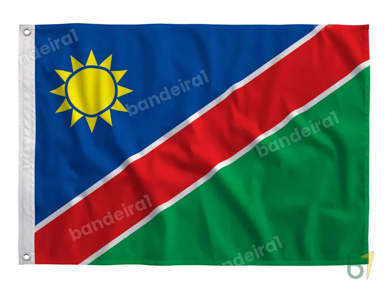 Bandeira da Namíbia — poliéster — vista frontal