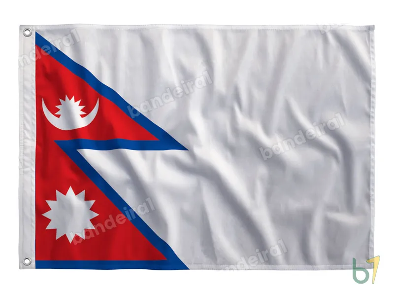 Bandeira do Nepal — poliéster — vista frontal