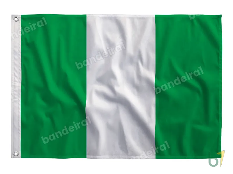 Bandeira da Nigéria — poliéster — vista frontal