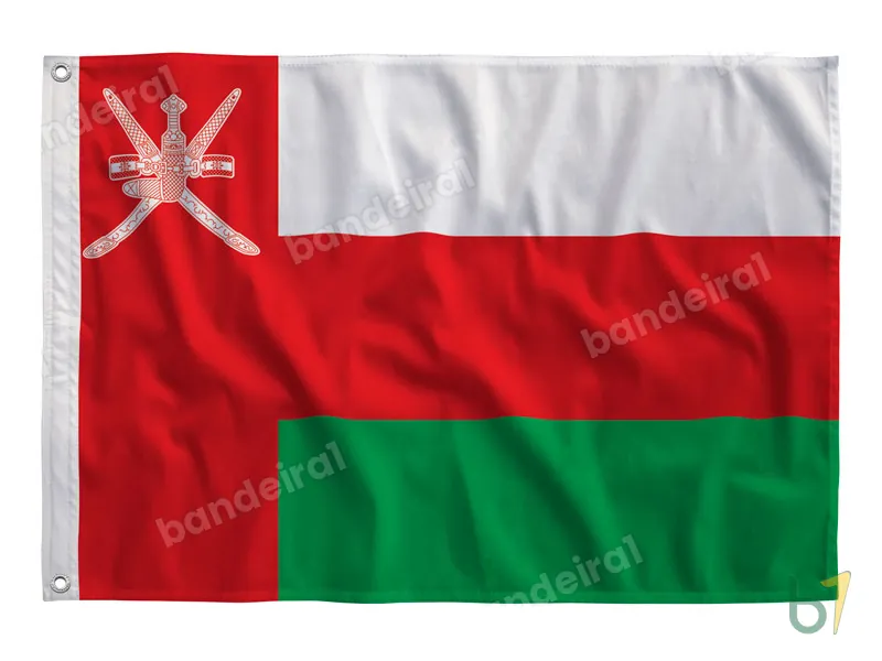 Bandeira de Omã — poliéster — vista frontal