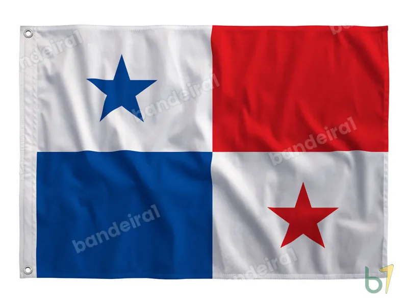 Bandeira do Panamá — poliéster — vista frontal