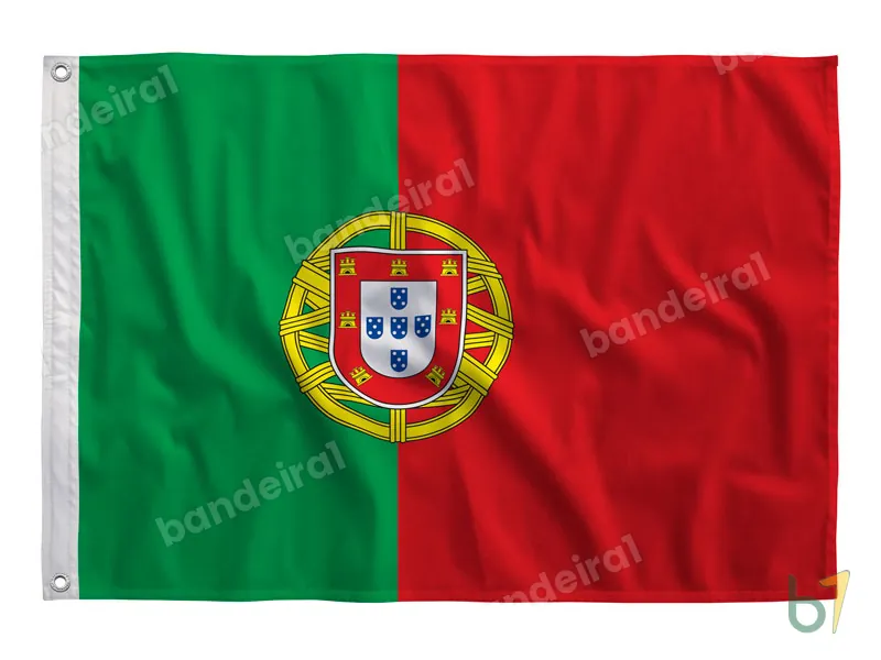 Bandeira de Portugal — poliéster — vista frontal