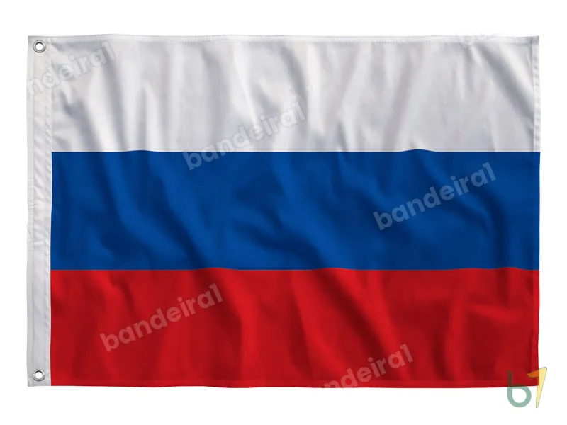 Bandeira da Rússia — poliéster — vista frontal
