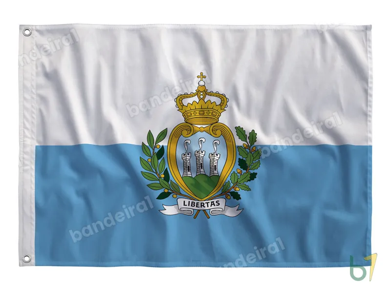 Bandeira de San Marino — poliéster — vista frontal