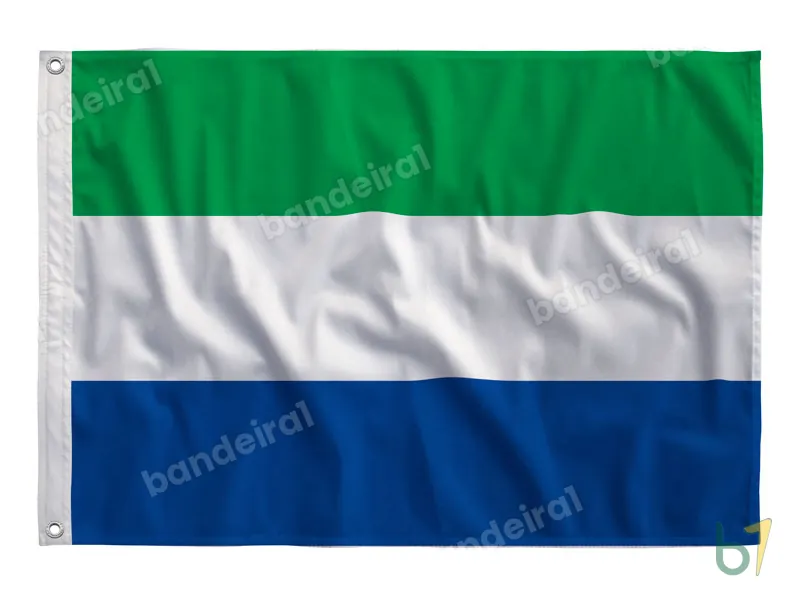 Bandeira de Serra Leoa — poliéster — vista frontal