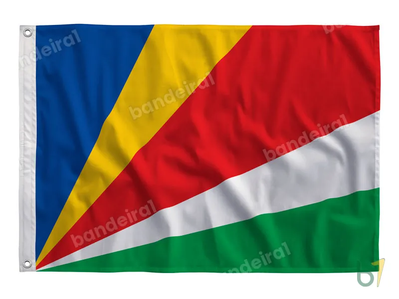 Bandeira de Seychelles — poliéster — vista frontal