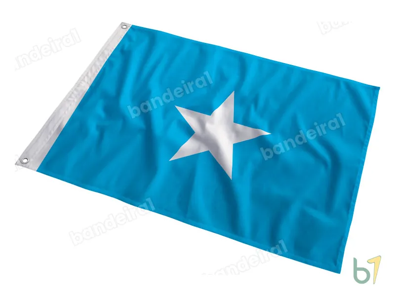 Bandeira da Somália — poliéster — em movimento