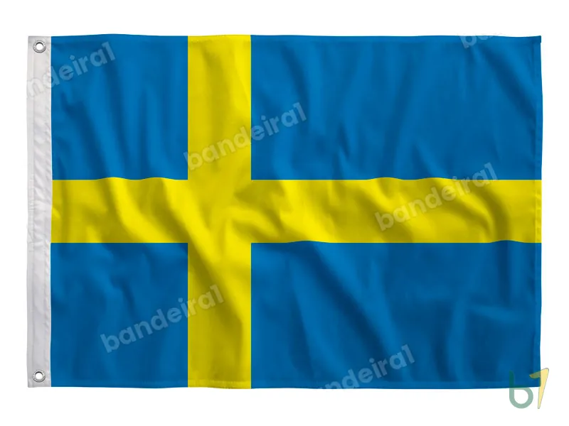 Bandeira da Suécia — poliéster — vista frontal